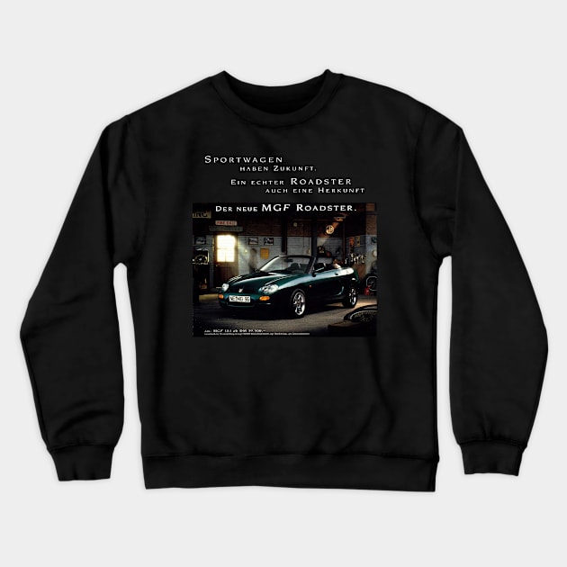 MGF - German advert Crewneck Sweatshirt by Throwback Motors